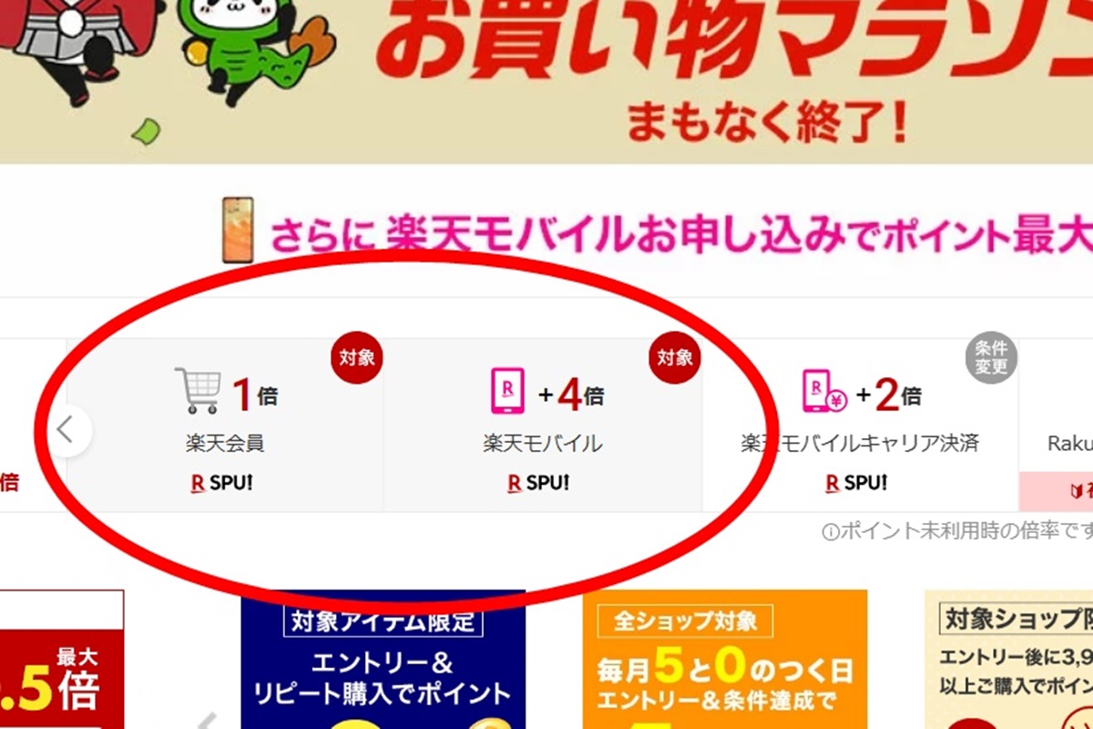 楽天モバイルのメリットはポイント増量4倍