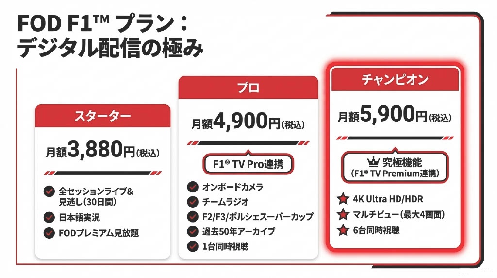 F1中継を安く見る方法